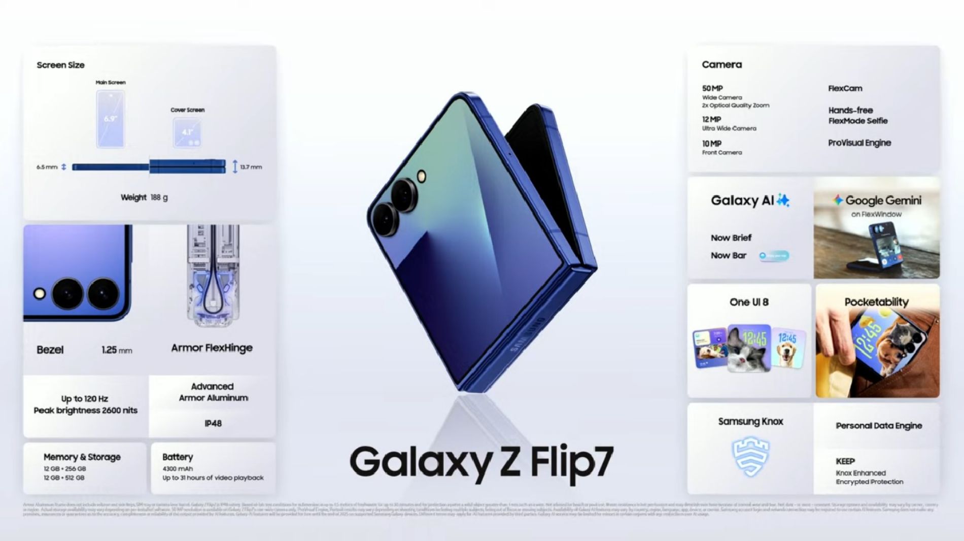 Hình ảnh cho danh mục Bảng thông số Samsung Galaxy Z Flip 7 chính thức